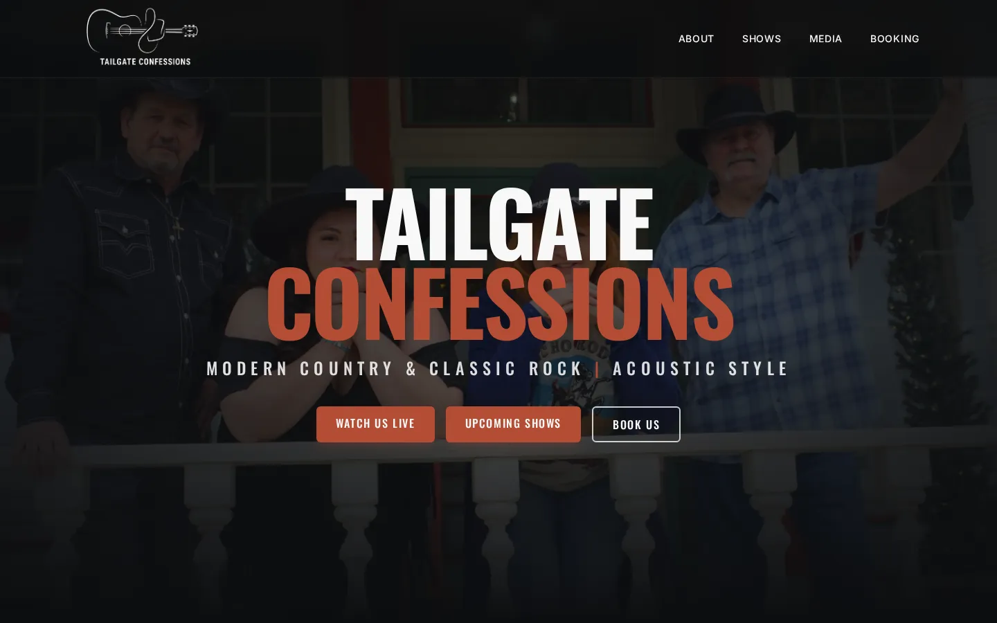 Tailgate Confessions website built by Illinois Valley Web Design